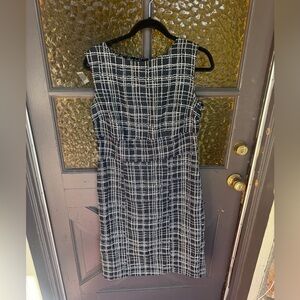 Merona Black and White Checkered Midi Dress